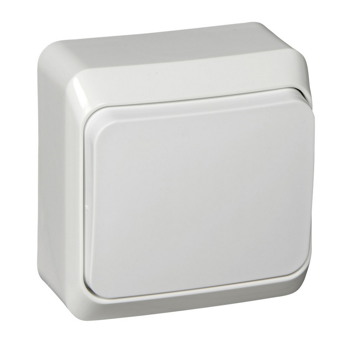 Этюд Белый Переключатель 1-клавишный Systeme Electric Этюд наружный Белый BA10-004B