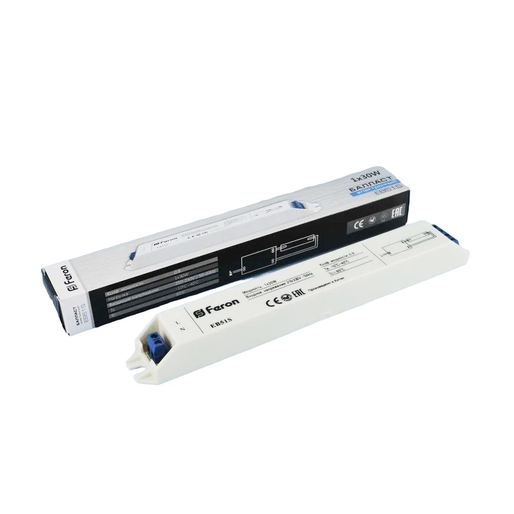 Балласты(ЭПРА), Стартеры Балласт электронный Feron 1*30W/ЕВ51 21520