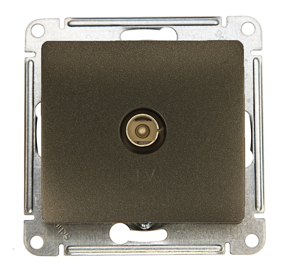Glossa Антрацит Розетка TV Systeme Electric Glossa Антрацит коннектор GSL000793