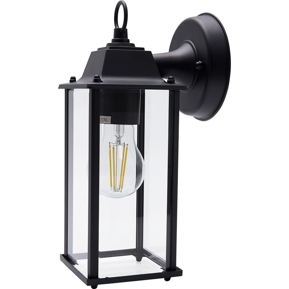 Уличные настенные светильники Светильник садово-парковый Feron PL201 на стену вниз 60W E27 230V черный 11600