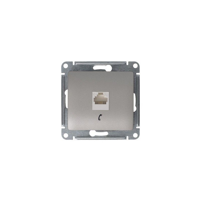 Glossa Платина Розетка телефонная Systeme Electric Glossa Платина RJ11 GSL001281T
