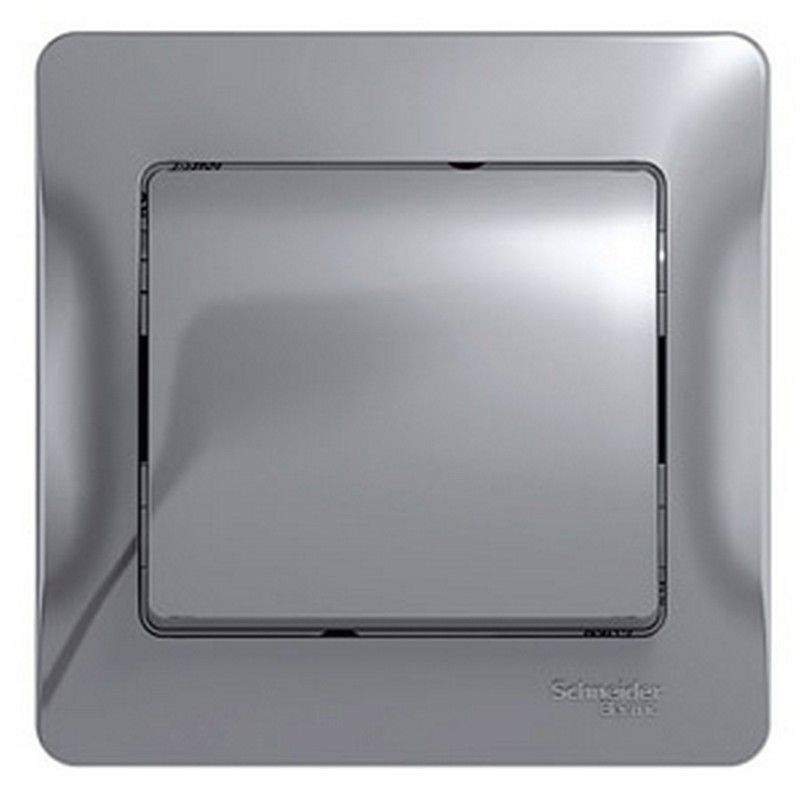 Glossa Алюминий Выключатель Systeme Electric Glossa Алюминий 1-клавишный, сх.1 (в сборе с рамкой) GSL000312