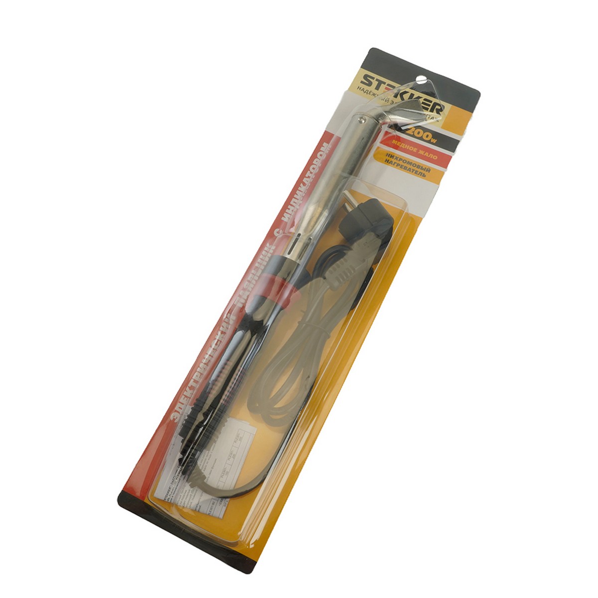 Паяльник с индикатором 200W STEKKER PLE301-200 49813 фото