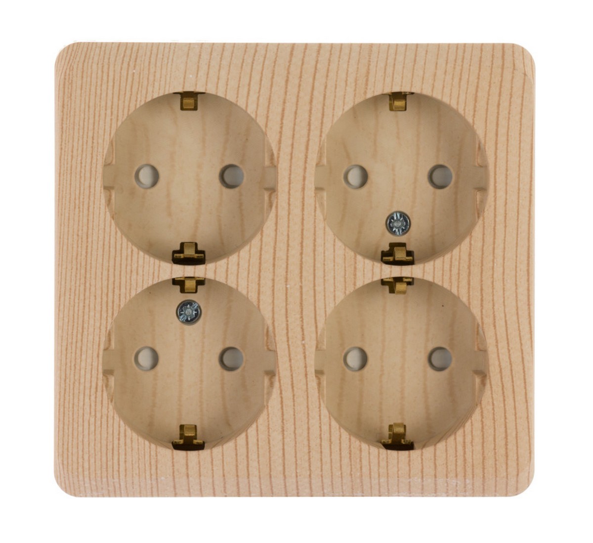 Этюд Дача Розетка 4-ая Systeme Electric Этюд наружный Дача Сосна с/з со шторками PA16-208D