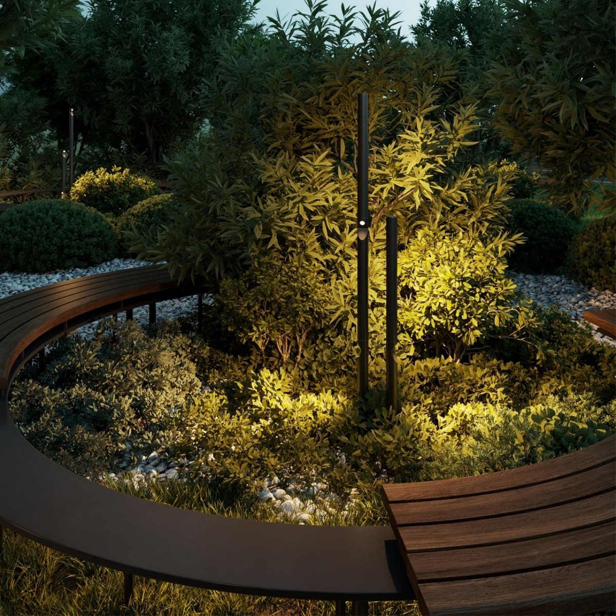 Уличные светильники столб Уличный светильник ODEON LIGHT 7021/6FL BAMBOO LED 