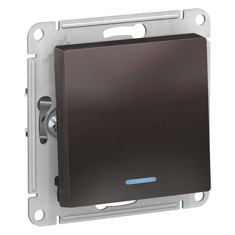 AtlasDesign Мокко Выключатель 1-клавишный Systeme Electric AtlasDesign Мокко с подсветкой, ATN000613