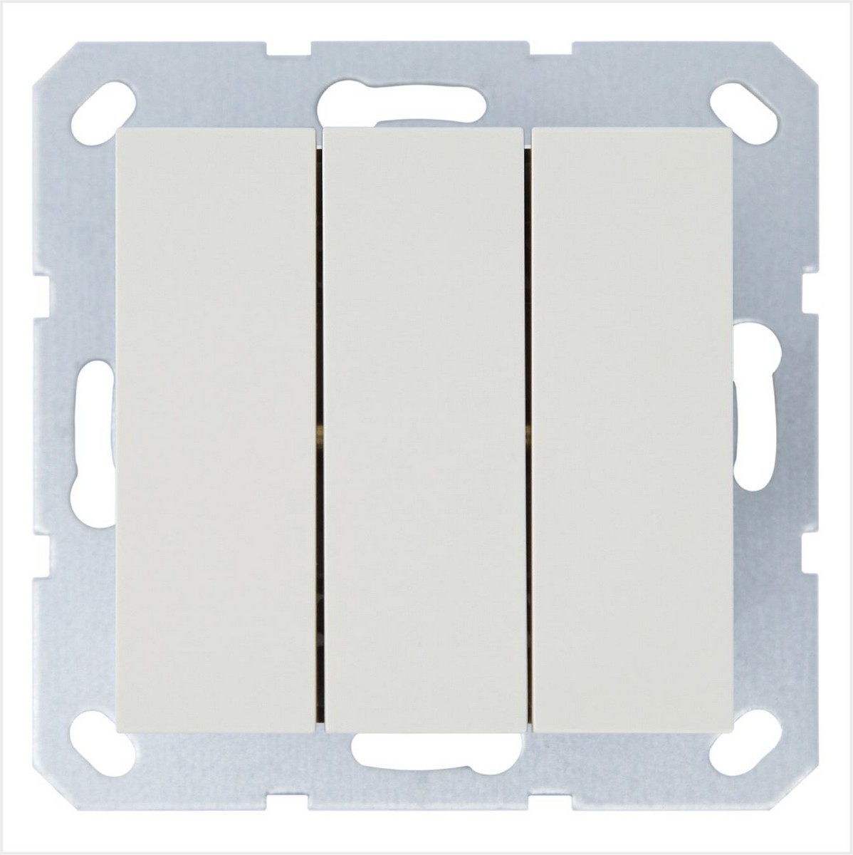 JASMART G - розетки и выключатели Выключатель трехклавишный JASMART слоновая кость G3031V