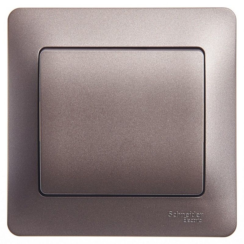 Glossa Графит Выключатель 1-клавишный Systeme Electric Glossa Графит (в сборе) GSL001312