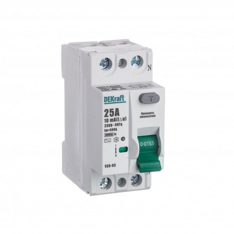 DEKraft УЗО DEKraft УЗО-03 2P 25A 10mA AC 6kА 14051DEK 