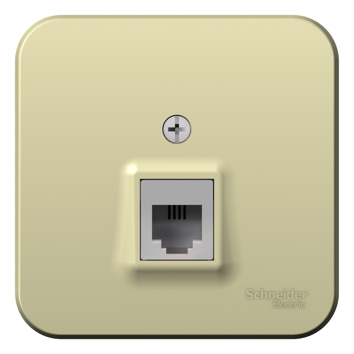 Blanca бежевые розетки и выключатели Розетка SE Blanca телефонная Бежевый наружный RJ11 изолир. пластина BLNIA011007