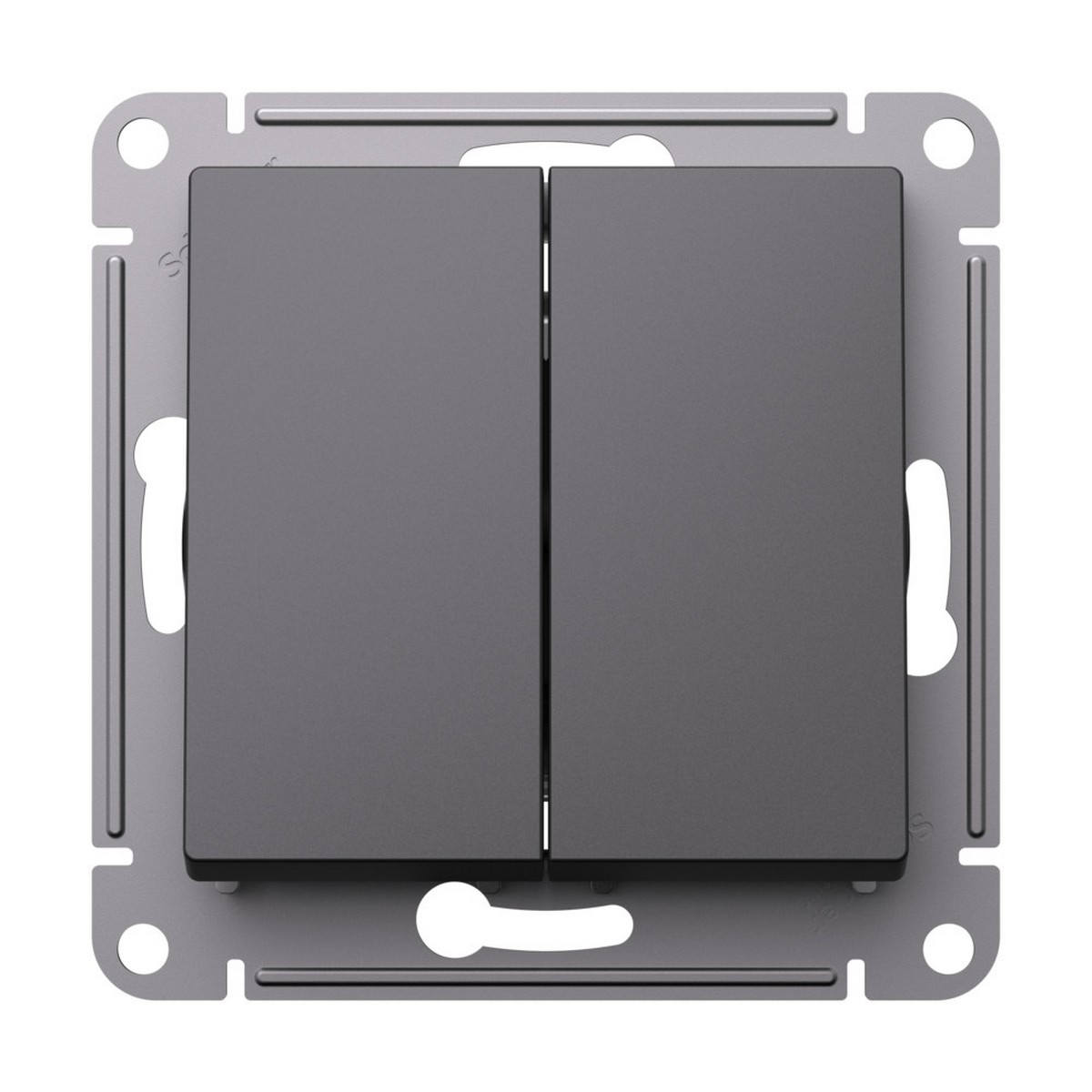 AtlasDesign Базальт Переключатель Systeme Electric AtlasDesign Базальт 2-клавишный, сх.6/2, ATN001465