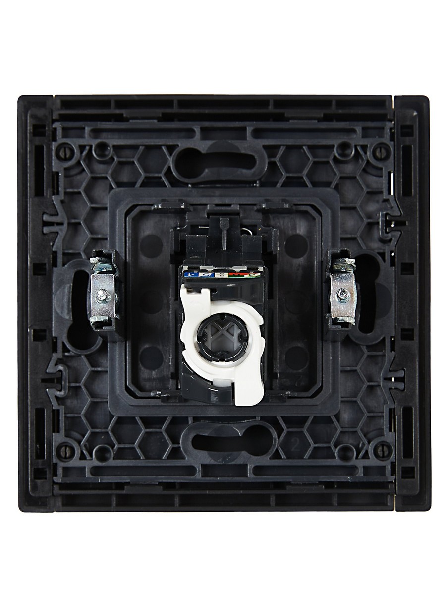 IEK FORTE&PIANO Черный Розетка IEK FORTE&PIANO Черный комп. RJ45 кат.5E FP132