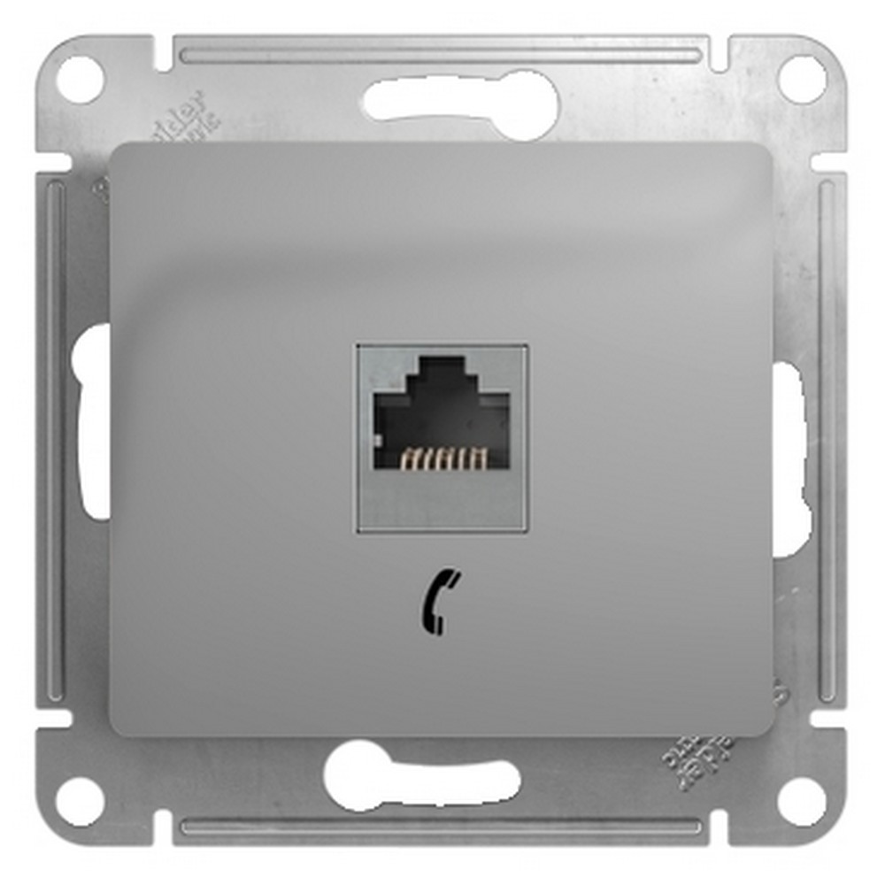 Glossa Алюминий Розетка телефонная Systeme Electric Glossa Алюминий RJ11 GSL000381T