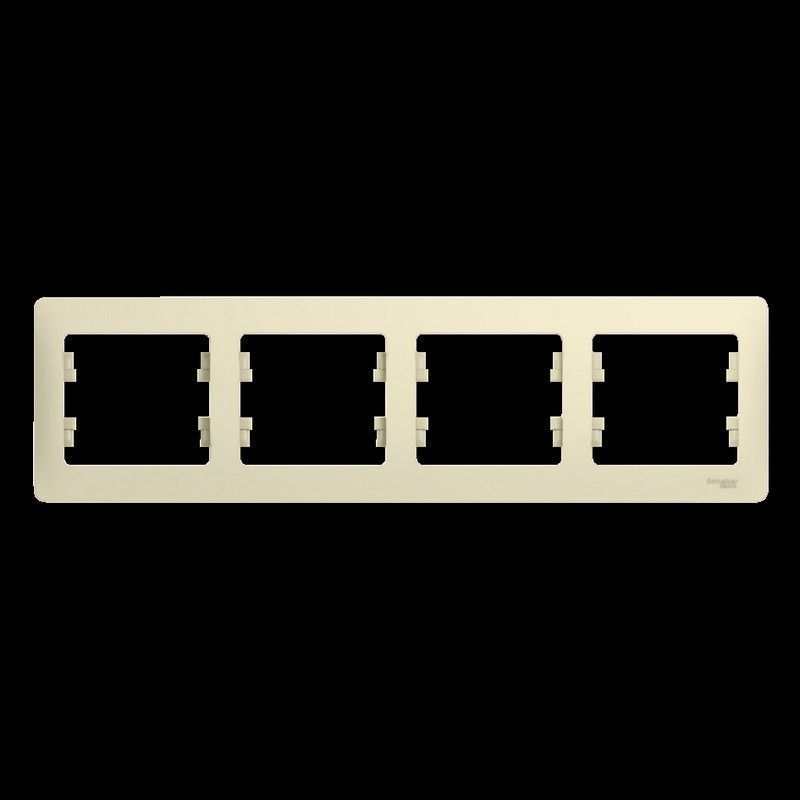 Glossa Бежевый Рамка Systeme Electric Glossa Бежевый 4-я, горизонтальная GSL000204