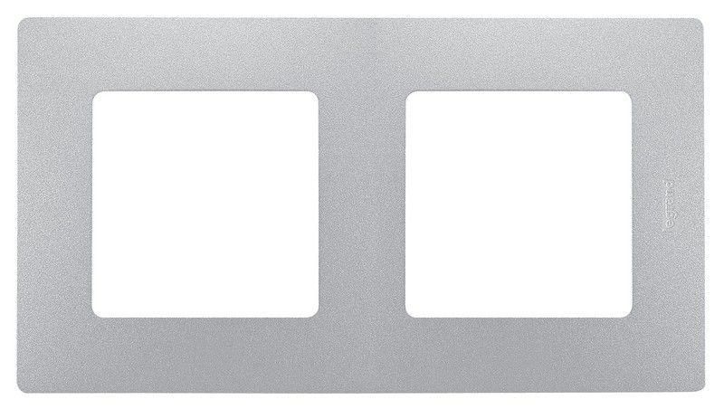 Legrand Etika Алюминий Рамка Legrand Etika алюминий 2-ая 672552