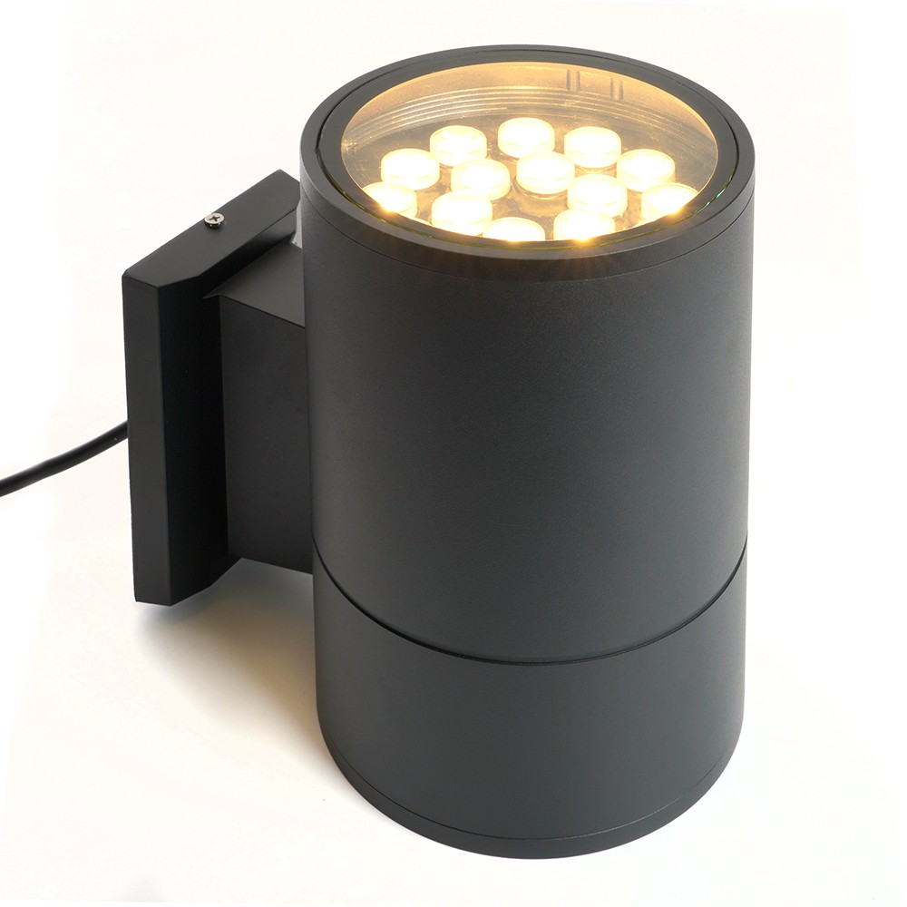 Уличные настенные светильники Светильник уличный светодиодный Feron DH0711 18W 1600Lm 2700K черный 48356 