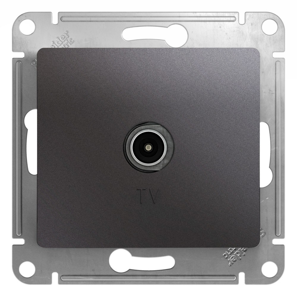 Glossa Графит Розетка TV Systeme Electric Glossa Графит механизм GSL001393