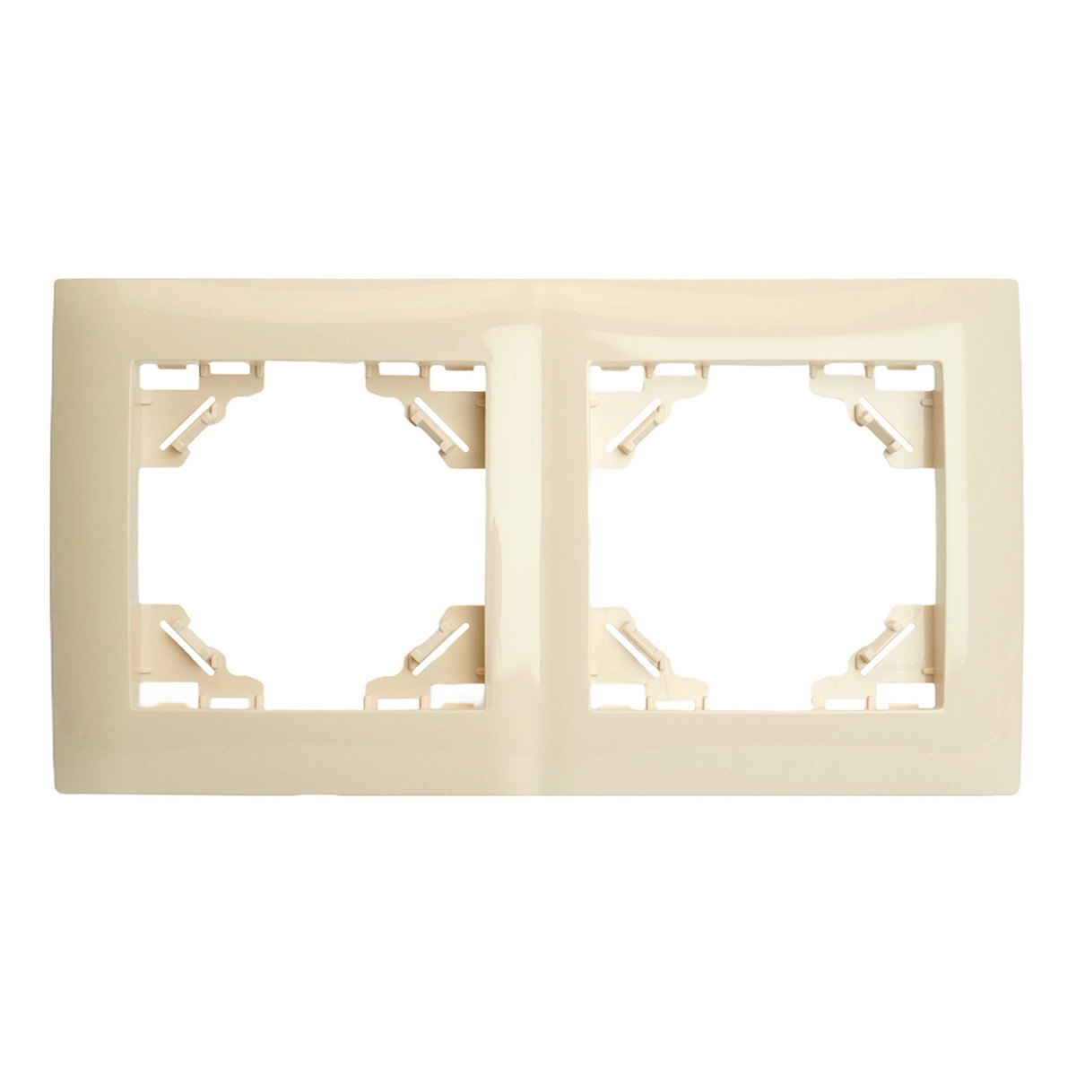 Эрна - Розетки и выключатели Stekker Рамка STEKKER 2-местная Эрна Элегант слоновая кость PFR00-9012-02 49667