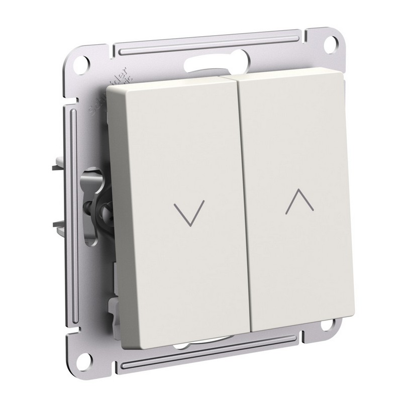 AtlasDesign Бежевый Выключатель Systeme Electric AtlasDesign Бежевый 2-клавишный жалюзи, 10А, ATN000219