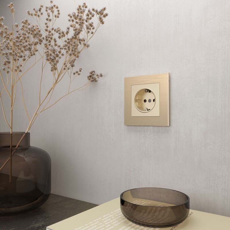 Рамки Werkel Aluminium Рамка Werkel Aluminium на 1 пост (шампань алюминий) W0011711