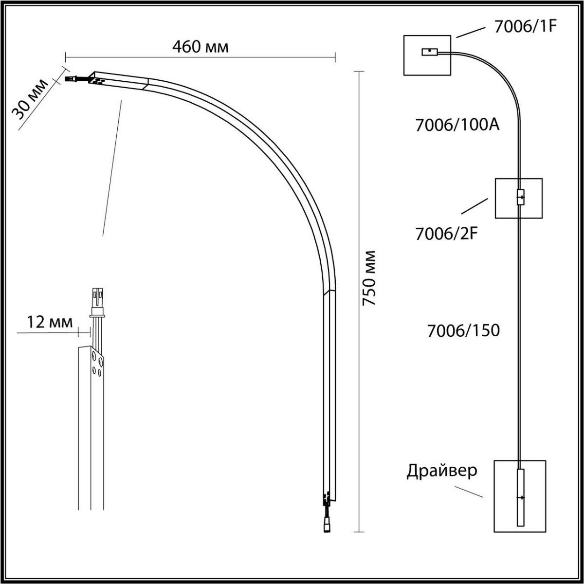 Настенный светильник ODEON LIGHT 7006/100A FINO LED