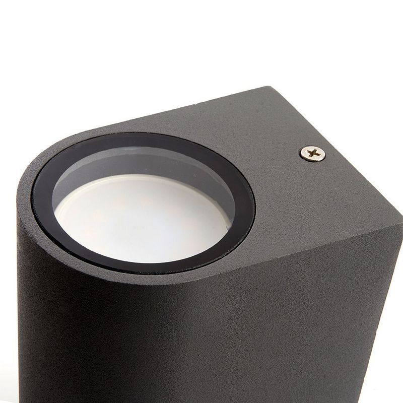 Уличные настенные светильники Светильник садово-парковый Feron DH015 на стену 2*GU10 230V черный 11883 