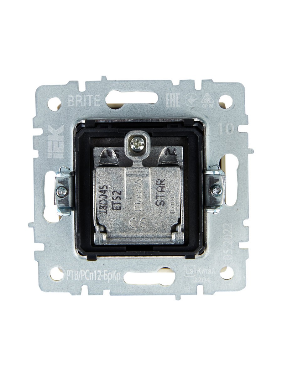 IEK Brite Бежевый Розетка IEK BRITE двойная TV+SAT РТВ/РСп12-БрКр бежевый BR-AF20-O-K10