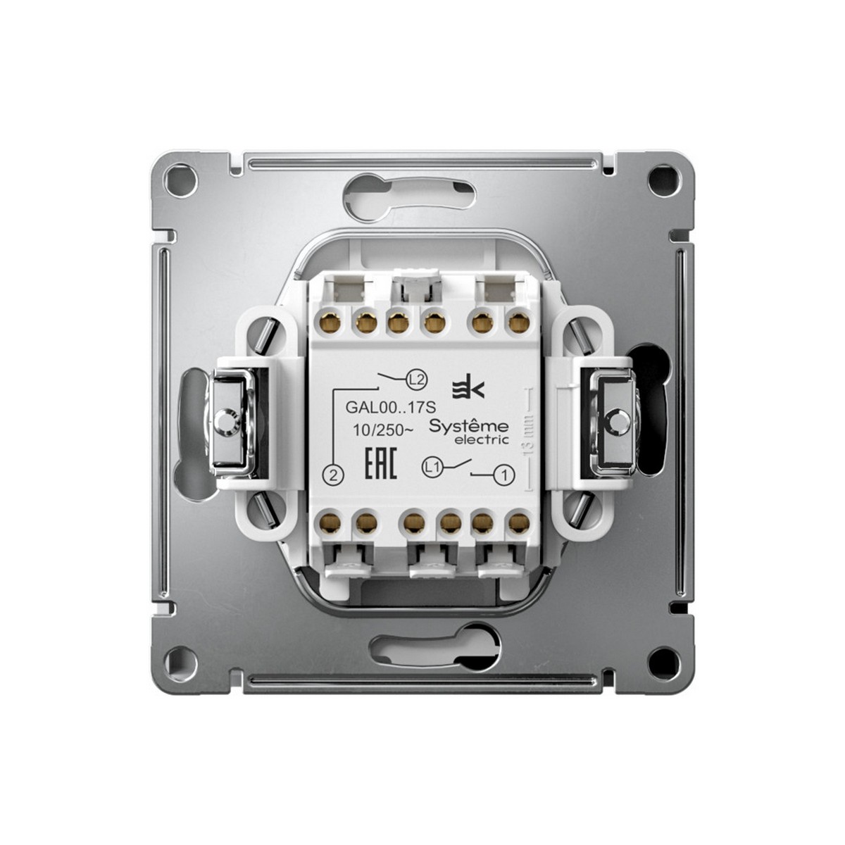 ArtGallery Лотос Выключатель SE ArtGallery Лотос 2-клавишный кнопочный, быстрозажим. клем. GAL001317S