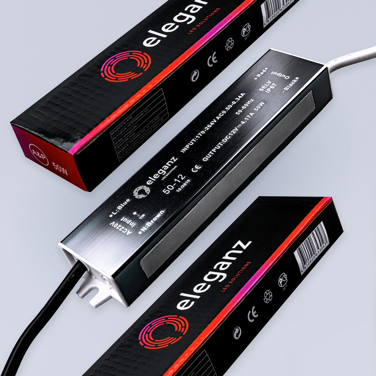 Блоки питания для светодиодной ленты Блок питания для светодиодной ленты Eleganz 12V 50W IP67 герметичный 1116 