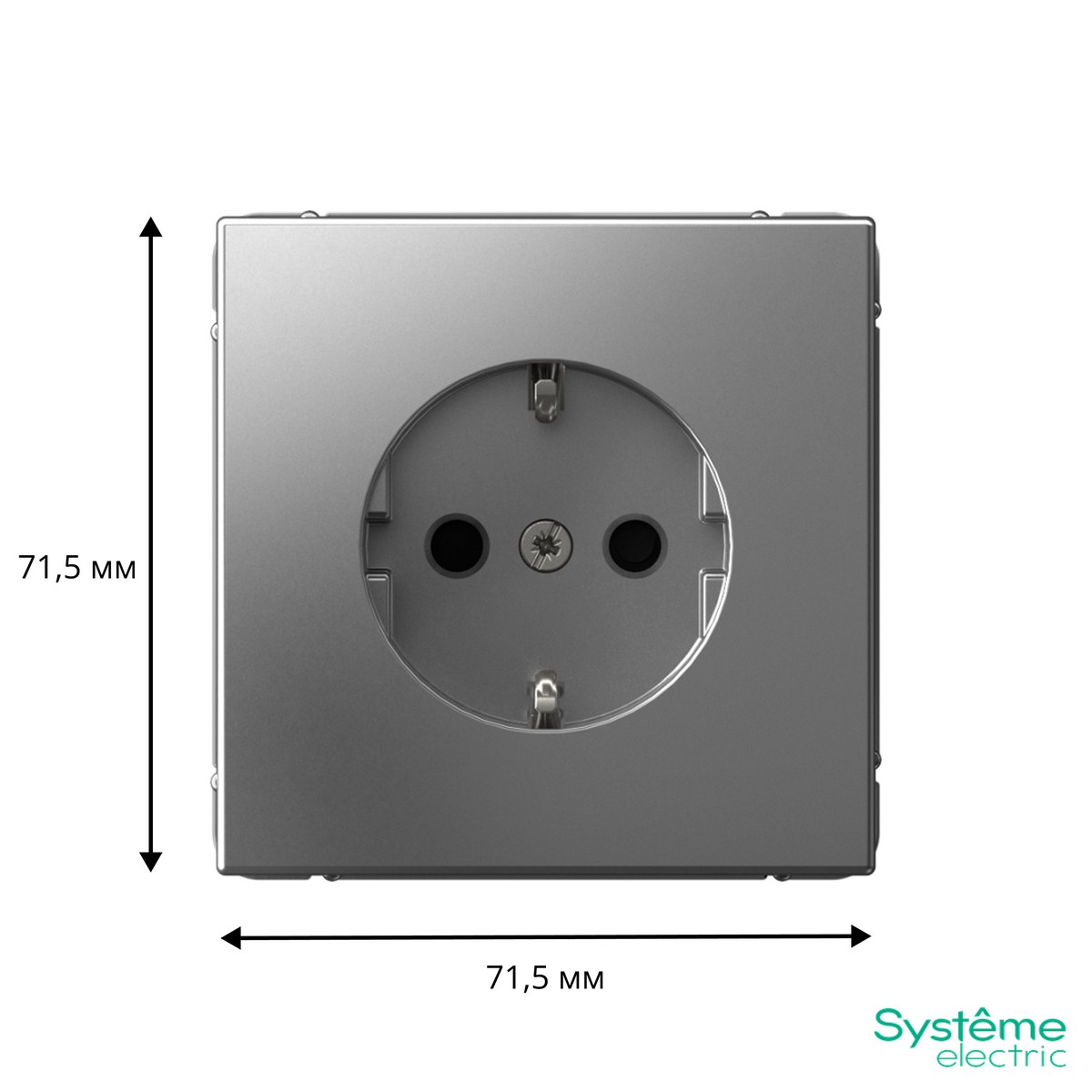 ArtGallery Сталь Розетка SE ArtGallery Сталь с заземлением со шторками, 16А быстрозажим. клем. GAL000945S