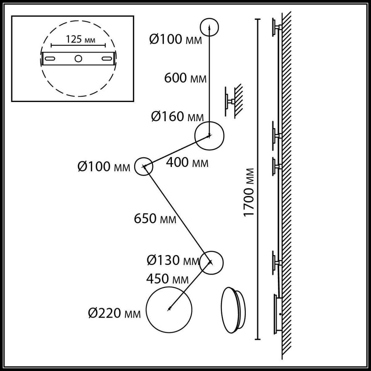 Накладные светодиодные светильники Настенный светильник ODEON LIGHT 7115/30WL GALAXY 