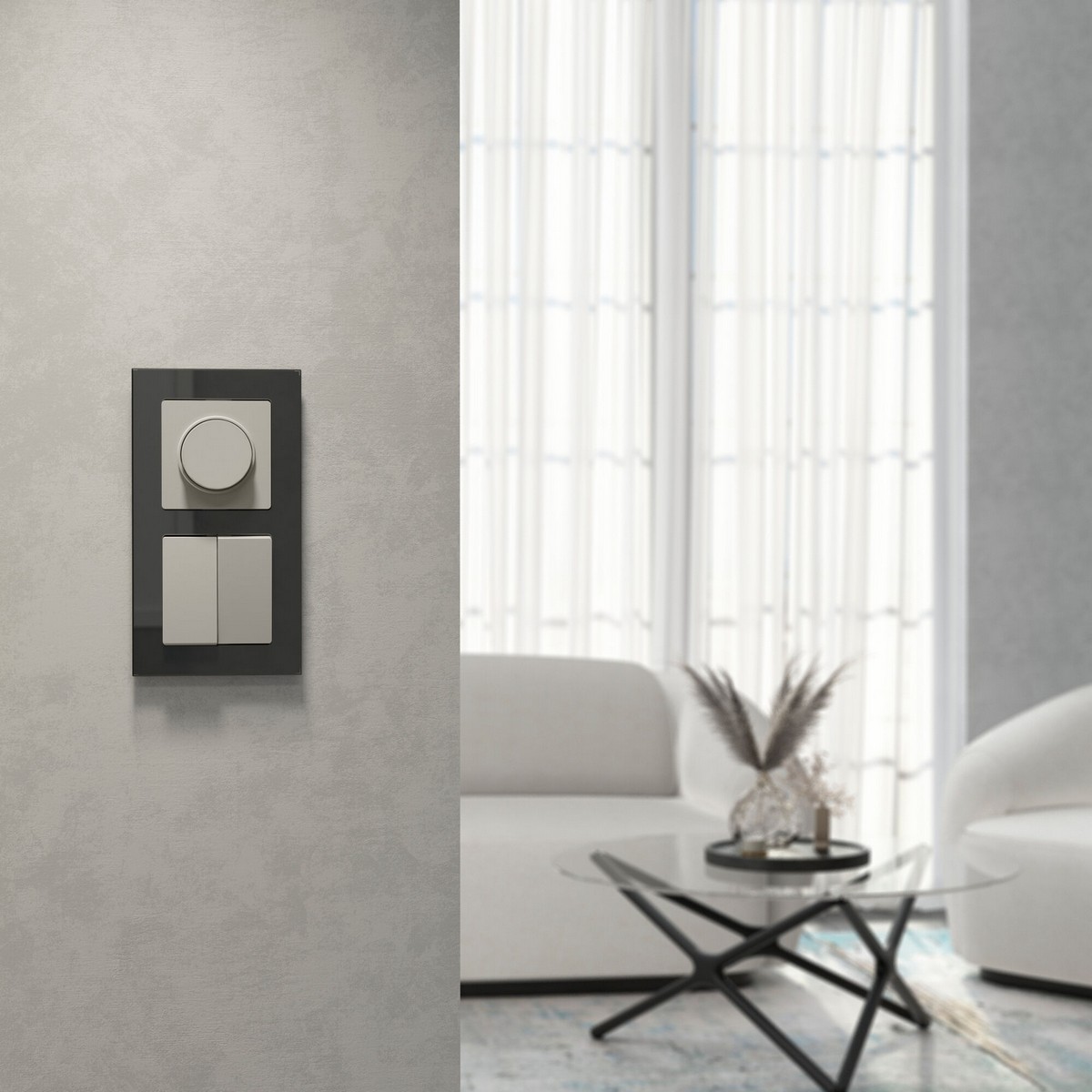 Werkel дымчатый Выключатель Werkel двухклавишный проходной (дымчатый) W1222004