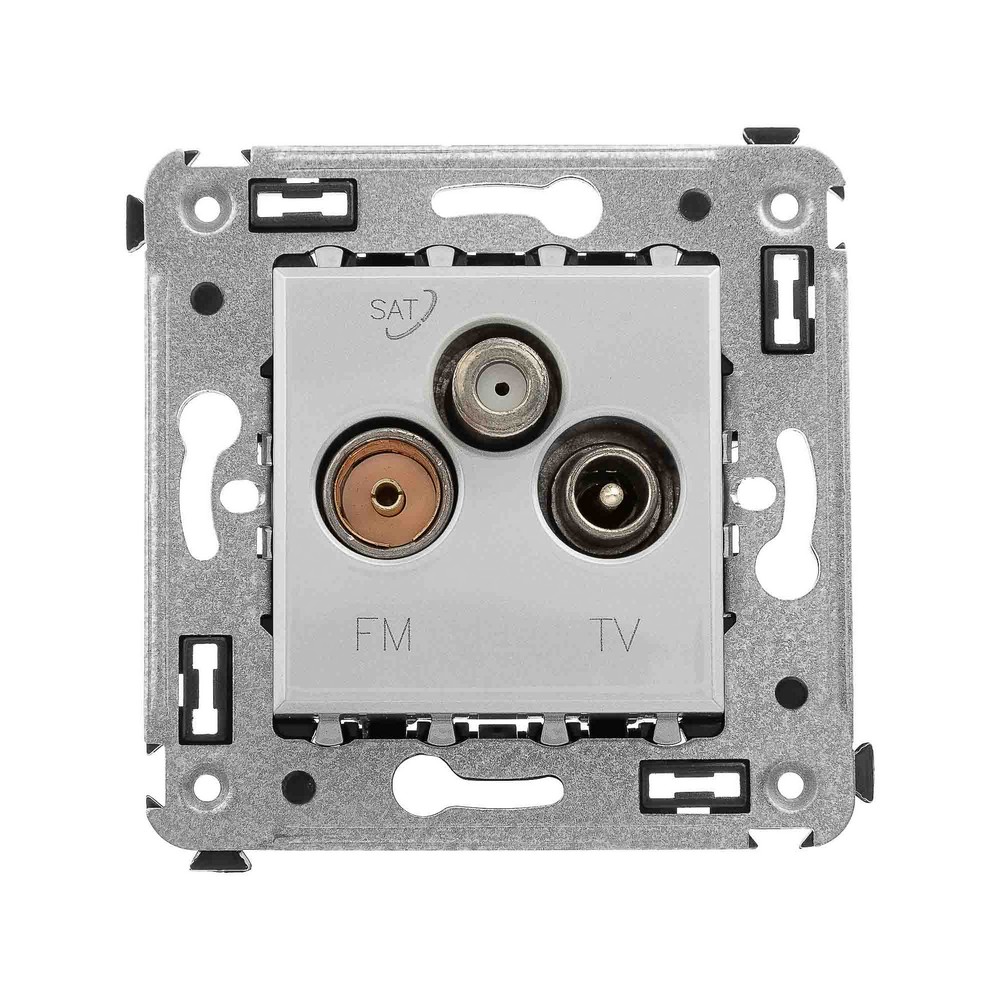 DKC Avanti механизмы Закаленная сталь Розетка TV DKC Avanti-FM-SAT в стену "Закаленная сталь" 4404533