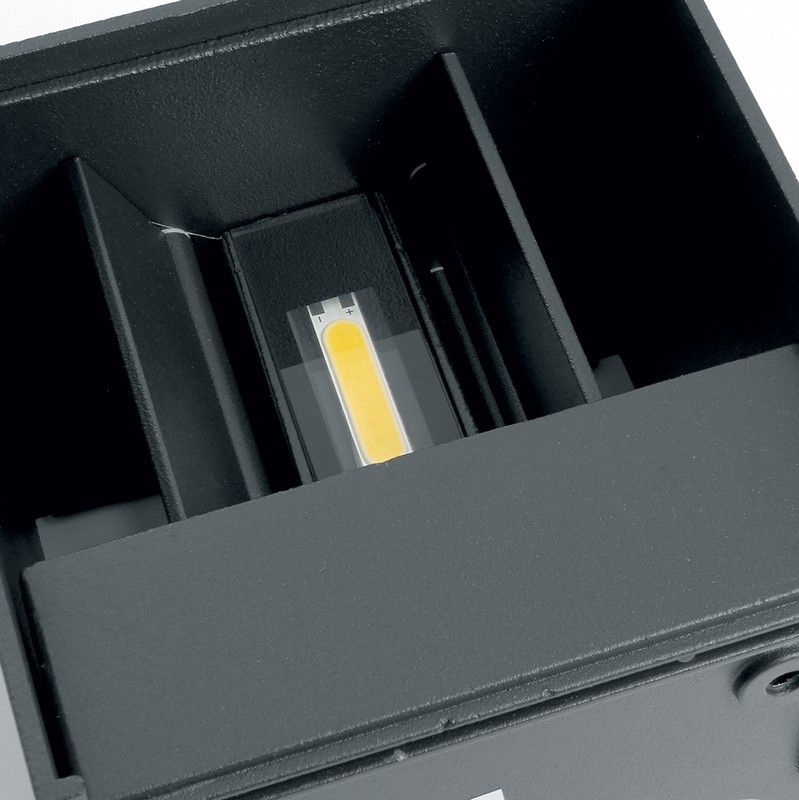 Уличные настенные светильники Светильник уличный светодиодный Feron DH012 2*3W 450Lm 4000K черный 11870 