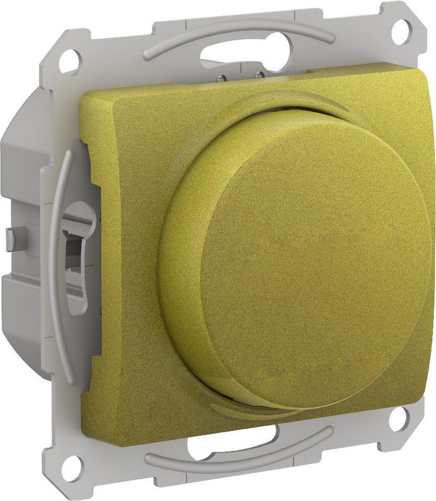 Glossa Фисташковый Светорегулятор Systeme Electric Glossa Фисташковый (диммер) повор-нажим, LED, RC, 400Вт, мех. GSL001023