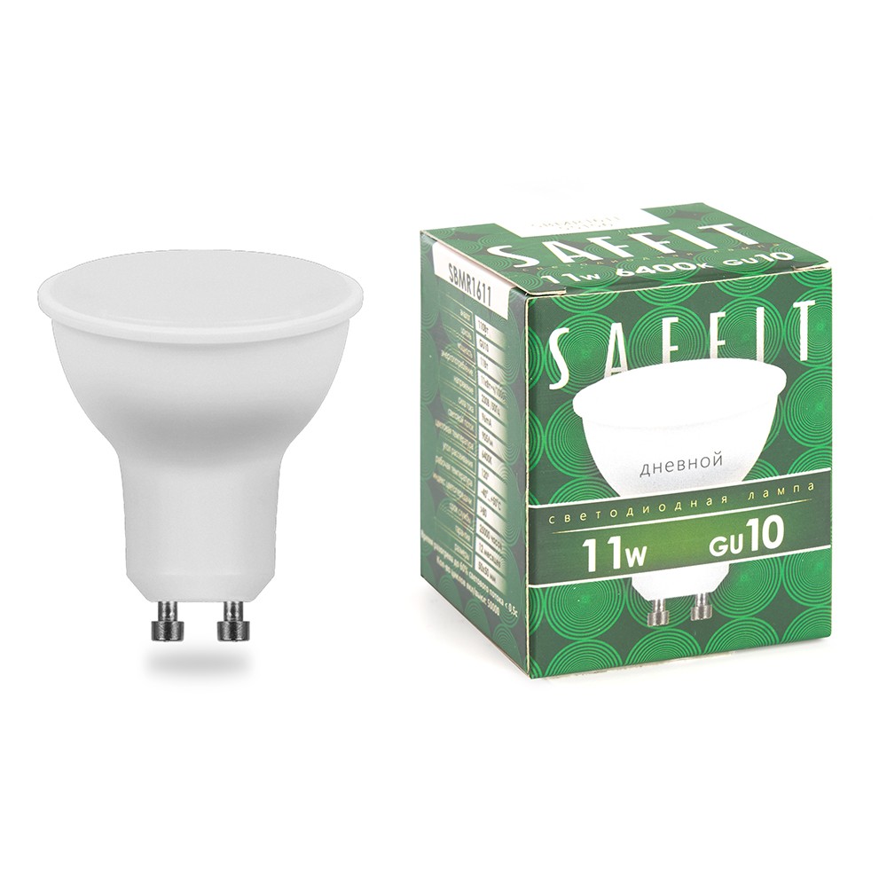 GU10 Лампа светодиодная SAFFIT SBMR1611 MR16 GU10 11W 6400K 55156 
