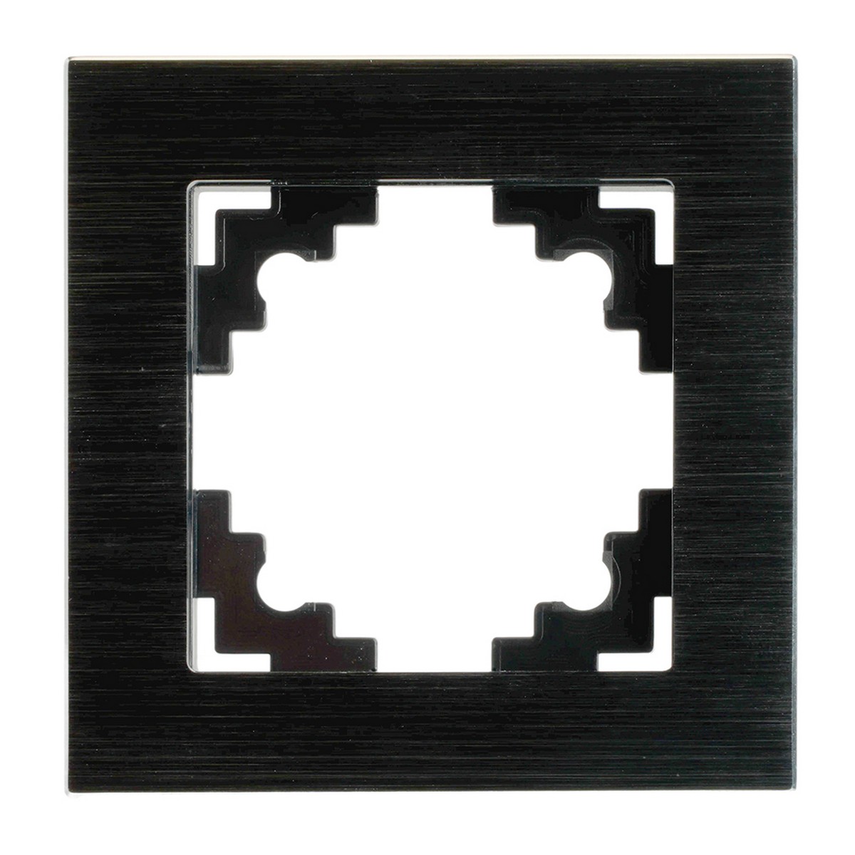 Катрин - Розетки и выключатели Stekker Рамка 1-местная металл STEKKER MFR00-7001-05 Катрин черный 50012