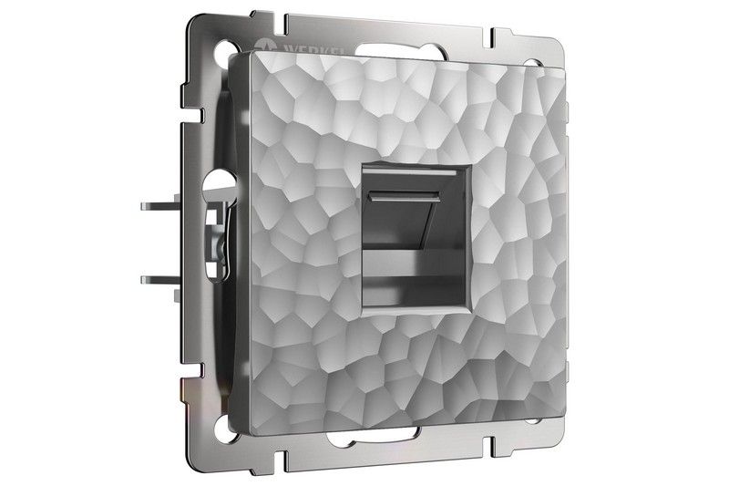 Werkel Серебряный Hammer механизмы Розетка Werkel Ethernet RJ-45 (hammer серебряный) W1281006