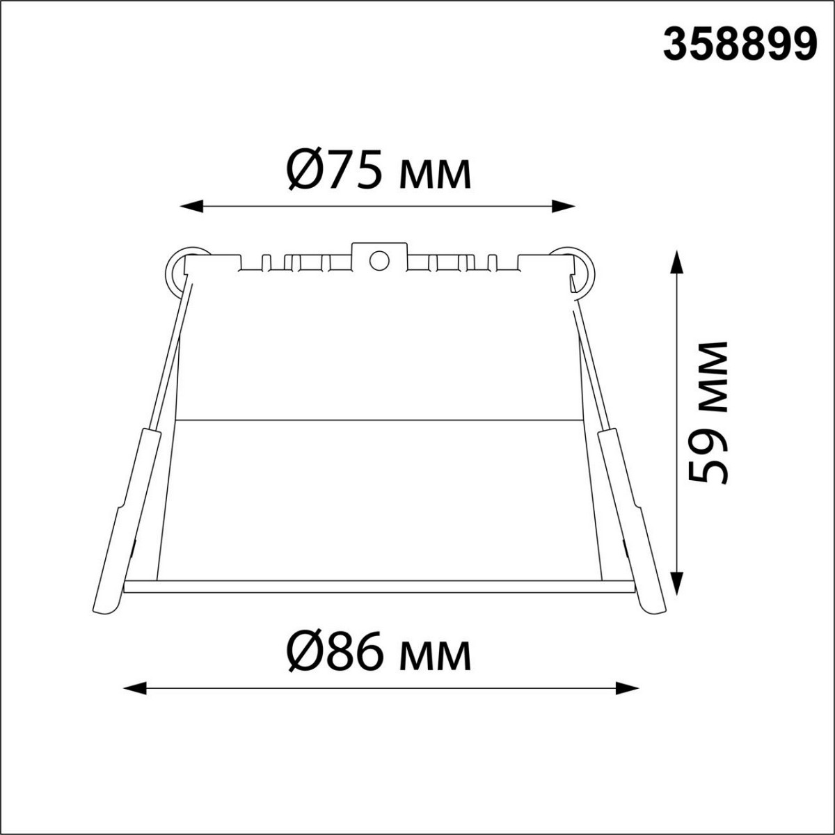 Встраиваемые светодиодные светильники Светильник встраиваемый светодиодный NOVOTECH 358899 TRAN 