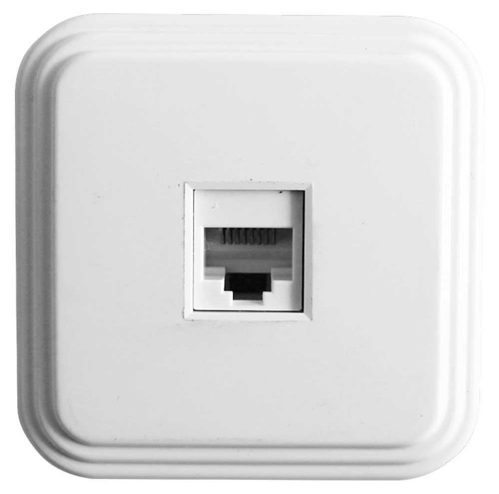 Накладные розетки и выключатели Stekker Розетка компьютерная 1-местная STEKKER PST00-21-20 RJ-45 IP20 белый Брест 39706