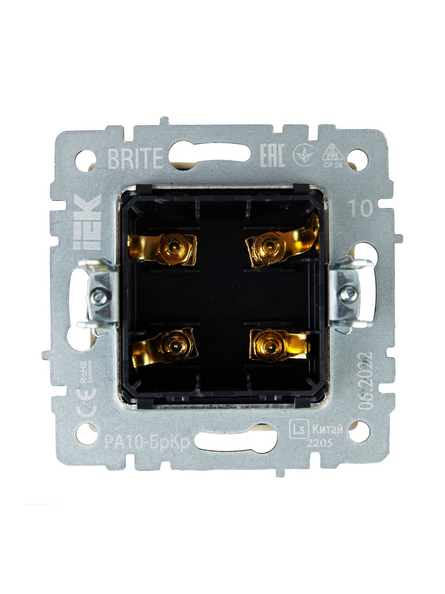 IEK Brite Бежевый Аудиорозетка IEK BRITE 4-местная РА10-БрКр бежевый BR-S40-K10