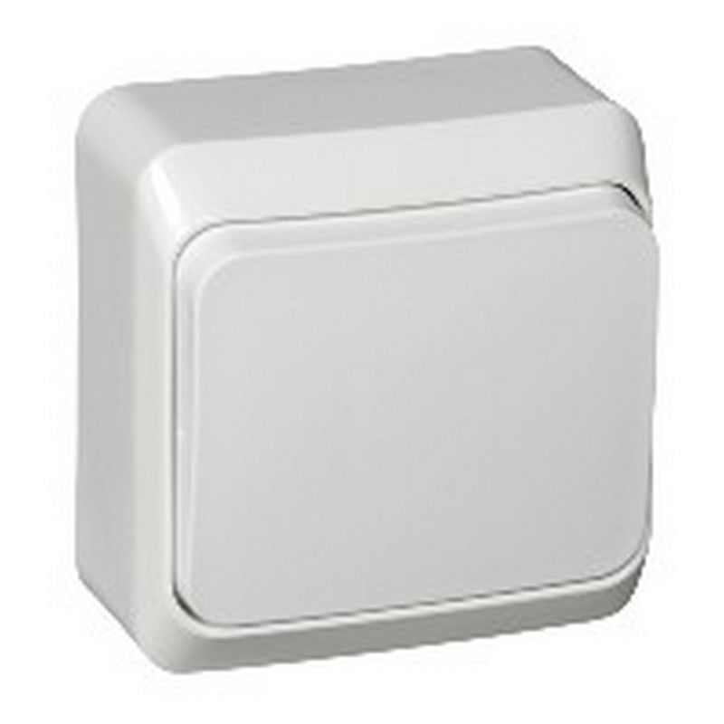 Этюд Белый Переключатель 1-клавишный Systeme Electric Этюд наружный Белый BA10-004B