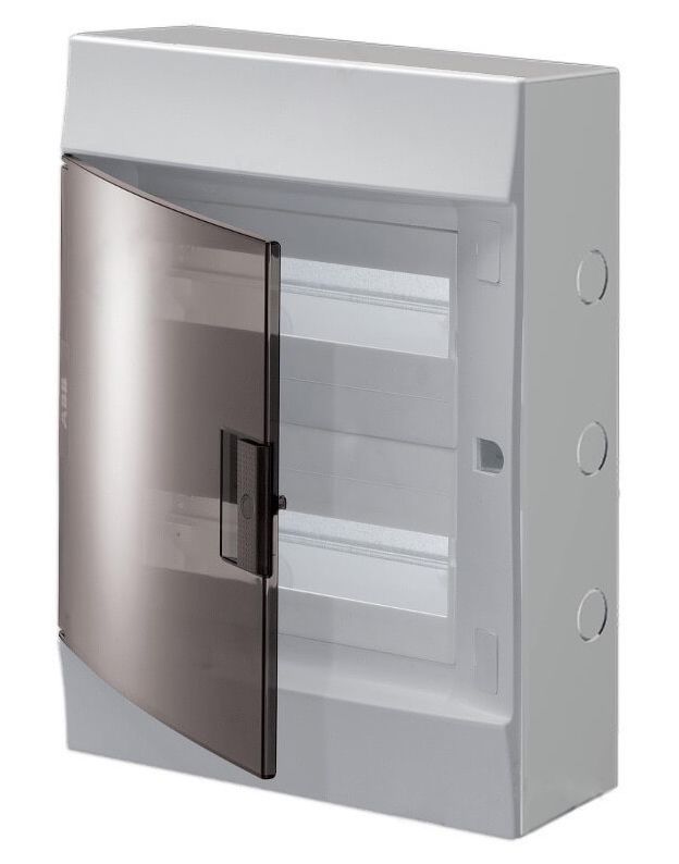 Щиты и боксы ABB Mistral41 Бокс настенный ABB Mistral41 24М прозрачная дверь (с клемм) 1SPE007717F9993