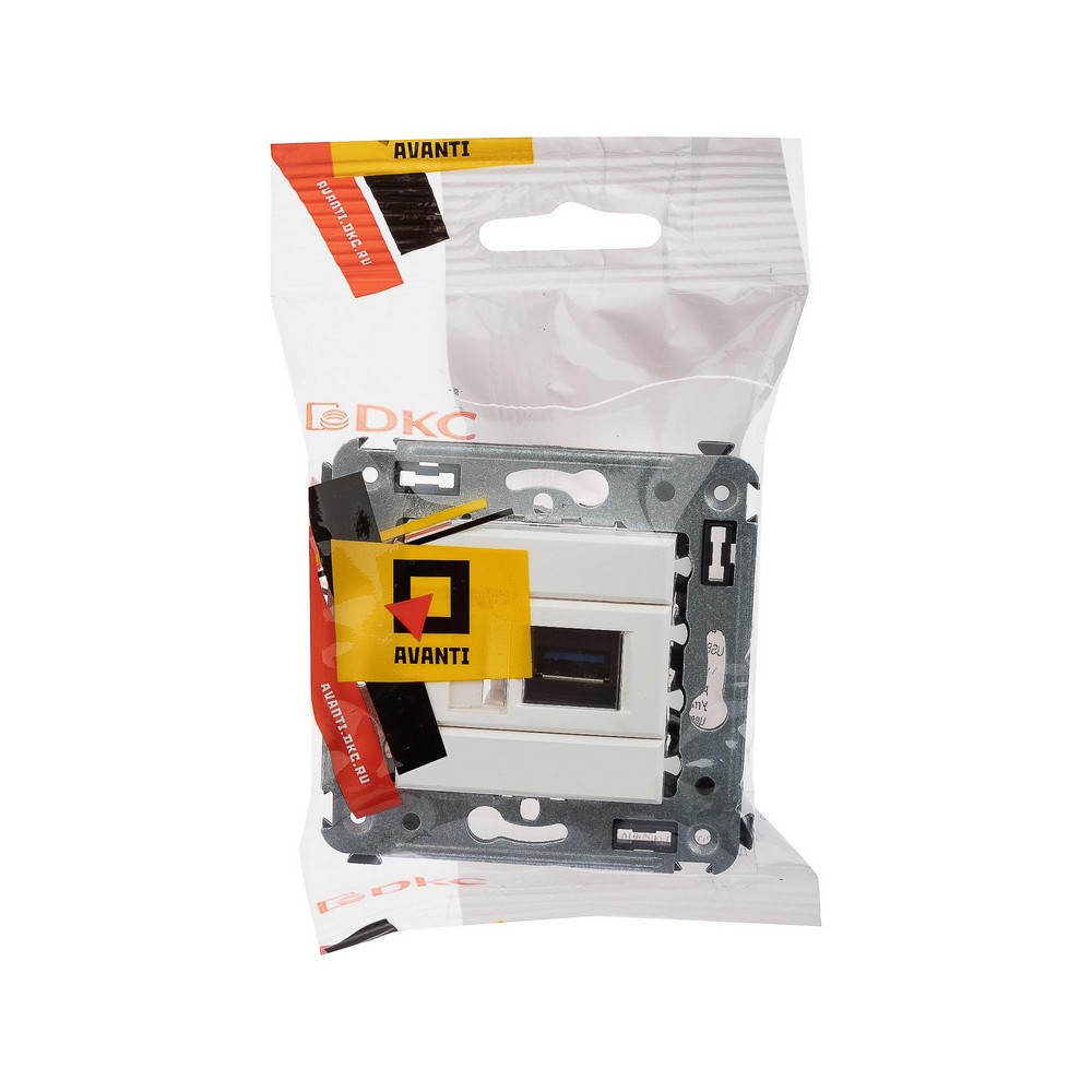 DKC Avanti механизмы Белое облако Розетка USB 3.0 DKC Avanti одинарная в стену тип А-А "Белое облако" 4400303