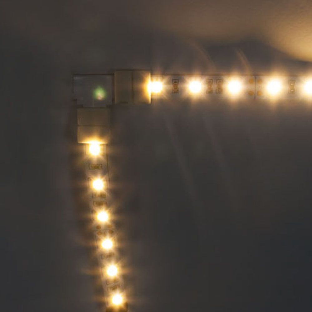 Коннекторы для светодиодной ленты Комплект L коннекторов  с соединителем для светодиодной ленты (3528/8мм), LD184 