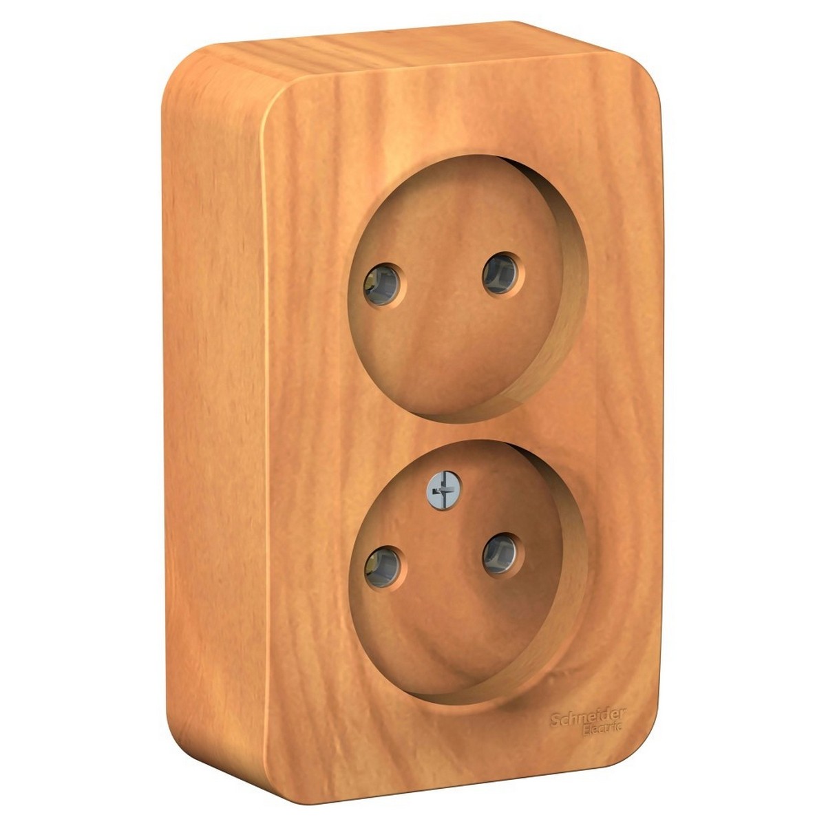 Blanca ясень розетки и выключатели Розетка SE Blanca 2-ая Ясень наружный б/з без шторок BLNRA000205