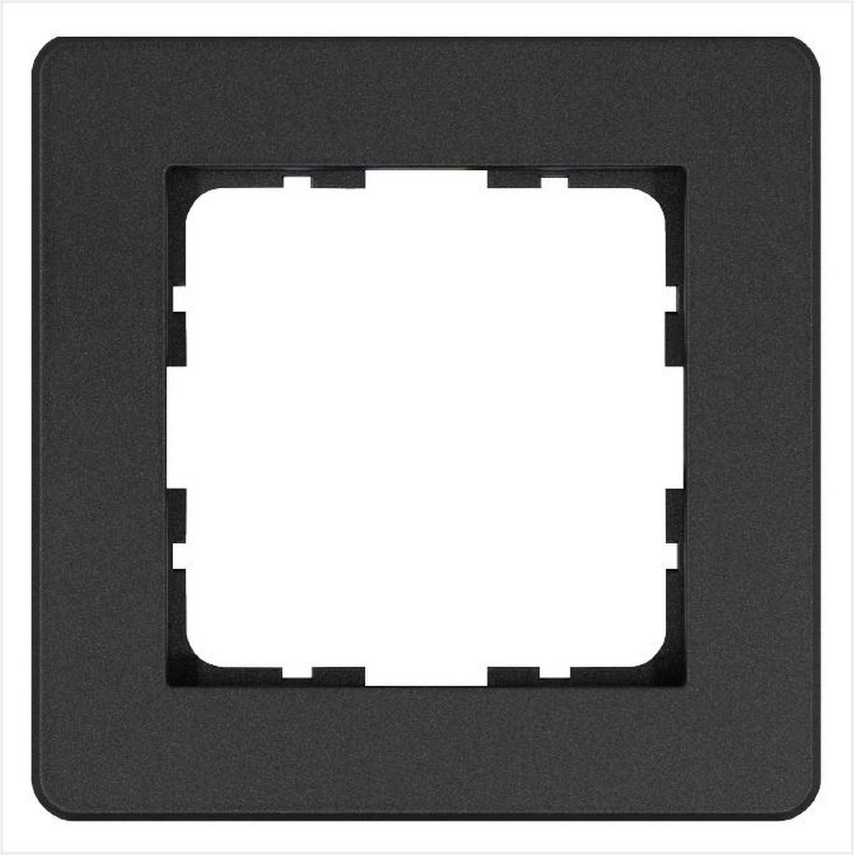 JASMART G - розетки и выключатели Рамка JASMART G-Flex 1-постовая Антрацит G1101B