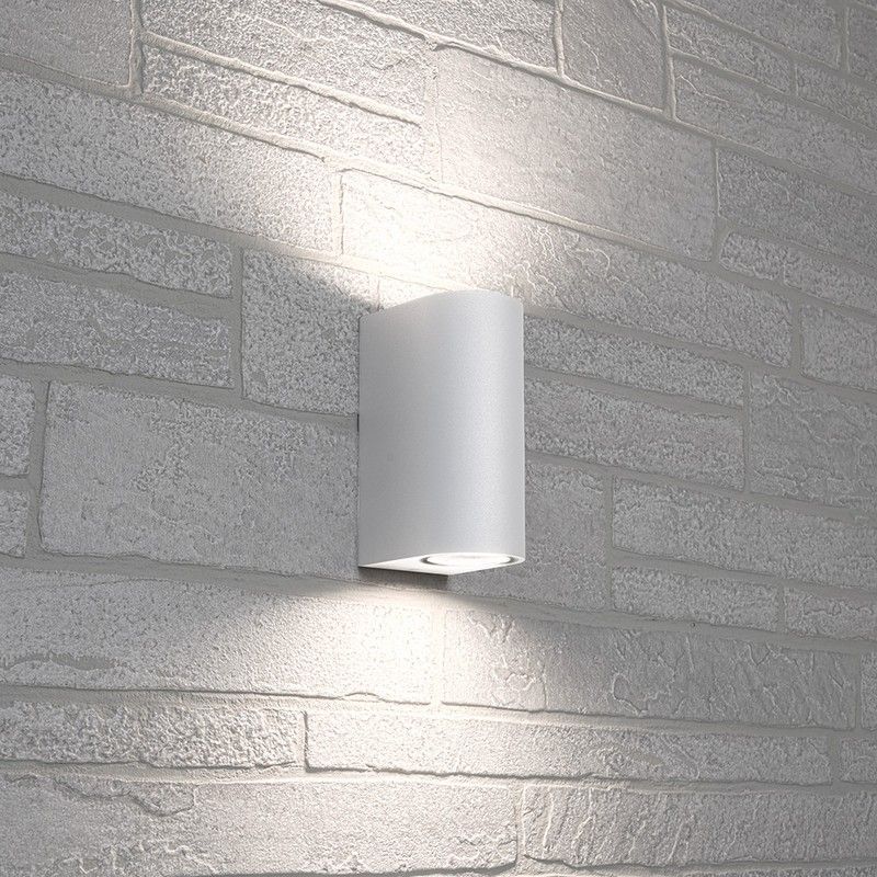 Уличные настенные светильники Светильник садово-парковый Feron DH015 на стену 2*GU10 230V серый 48340 