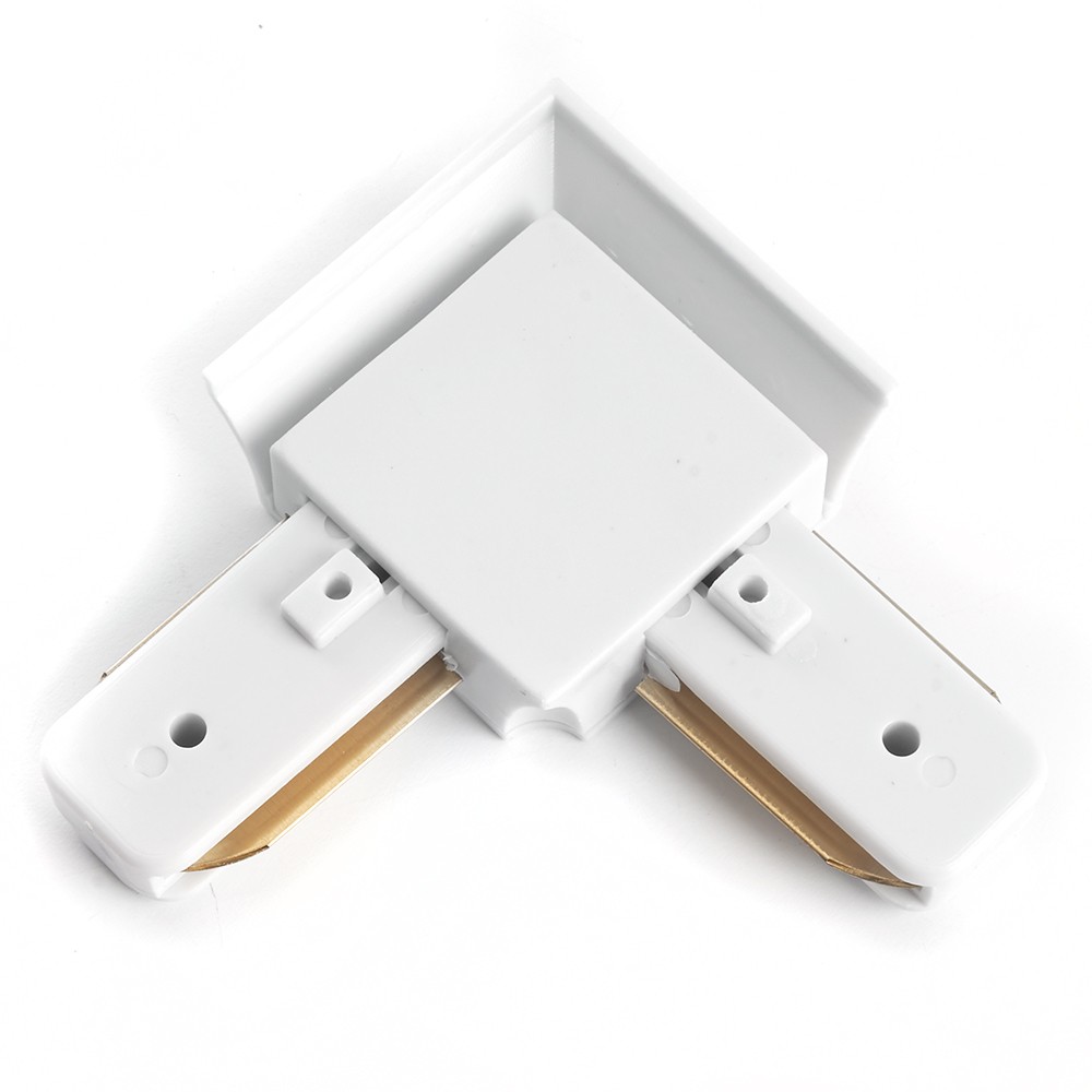 Трековые светодиодные светильники Коннектор угловой для шинопровода Feron LD1001 белый 10315 