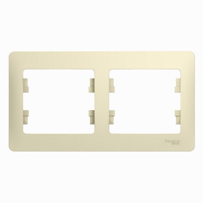 Glossa Бежевый Рамка Systeme Electric Glossa Бежевый 2-я, горизонтальная GSL000202